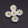 Natural Mother of pearl small flower cutting for chain design making pretty things beans for bracelet making double face white shell