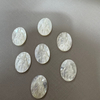 Natural Mother of pearl oval shape cutting women jewelry pendant making white shell inlay design small beans embossment