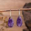 Natural Mother of pearl drop shape cutting crystal face cutting bombe shape bigger earring double face lapis stone pendant design 