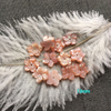 Natural Mother of pearl small flower carving for rings design for brooch making women necklace using parts pink shell for girl