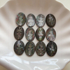 Natural Mother of pearl oval shape pendant image cutting women jewelry inlay making design black shell cabochon beans icons
