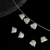 Natural Mother of pearl small beans flower shape cutting for earring women jewelry making DIY white shell chain parts handmade 