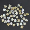 Natural Mother of pearl leaf shape cutting yellow color for earrings making DIY women necklace small leaf shape small beans 