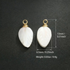 Natural Mother of pearl small beans cross design cutting leaf shape for pendant making women jewelry parts pretty things moon 