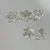 Natural Mother of pearl flower design cutting for women jewelry making brooch design small beans white shell rings making fashion