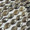 Natural Mother of pearl oval shape cutting cabochon smoky quartz fce cutting for rings inlay making women jewelry gray crystal beans
