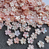 Natural Mother of pearl flower shape carving pink shell earrings design queen conch women necklace DIY making small beans 