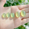 Natural Mother of pearl oval shape cutting for rings design green chalcedony small beans for necklace inlay agate jewelry making