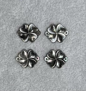 Natural Mother of pearl flower shape cutting for bracelet making clover design women jewelry DIY using earring design inlay making