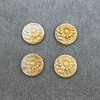 Natural Mother of pearl flower cabochon cutting round pendant women jewelry fashion design embossment shape icons image 