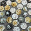 Natural Mother of pearl leopard image cutting for women pendant inlay making tiger image cabochon round beans embossment 
