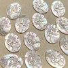 Natural Mother of pearl image design cutting fish shape for pendant making women jewelry embossment design cabochon bigger size 
