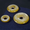 Natural Mother of pearl circle shape cutting for pendant making design yellow shell disco design small beans women jewelry 