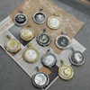 Natural Mother of pearl dragon shape cutting animal design embossment face cabochon round shape pendant inlay icons image 