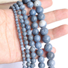 Natural Mother of pearl round beans necklace making blue coral stone little beans fashion jewelry for women bracelet DIY using