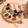 Natural Mother of pearl square cabochon shape cutting bracelet green agate white crystal face cutting for women necklace design 