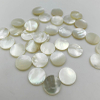 Natural Mother of pearl small disco earrings making women jewelry using round plain face white shell necklace design parts 