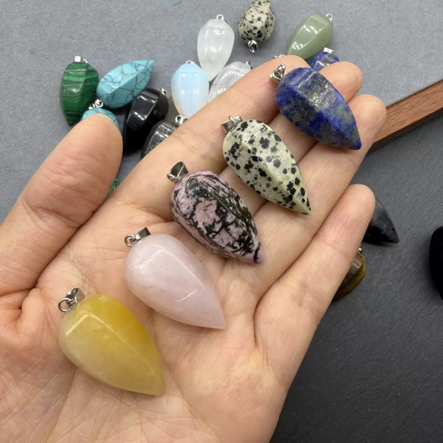 Natural Mother of pearl small pendant by tiger eyes drop shape cutting women jewelry design using necklace making opal black stone
