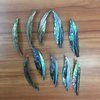 Natural Mother of pearl wings shape cutting for women pendant design making abalone shell long shape embossment cabochon 