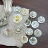 Natural Mother of pearl image design cutting small cabochon for pendant inlay making embossment design bird image women necklace 