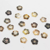 Natural Mother of pearl black flower for earrings making design necklace using parts cabochon carving small beans women jewelry