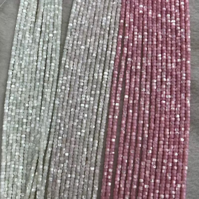 Natural Mother of pearl small beans colorful shell necklace for women jewelry pretty things for bracelet DIY making square shape 