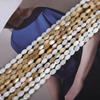 Natural Mother of pearl rice shape cutting for necklace design making colorful shell small beans parts women bracelet DIY making