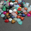 Natural Mother of pearl heart shape carving small cabochon for rings design jewelry colorful stone necklace making inlay DIY