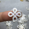 Natural Mother of pearl hollow design for bracelet making women jewelry double cutting necklace beans DIY square shape 