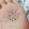 Natural Mother of pearl small cabochon cutting for rings jewelry tourmaline heart design earring inlay jewelry women necklace making 