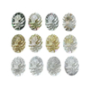 Natural Mother of pearl oval shape cutting flower image design for jewelry inlay pendant making cabochon icons yellow shell 