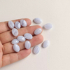 Natural Mother of pearl round cabochon for rings making design blue stone jewelry necklace design inlay small beans crystal