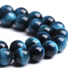 Natural Mother of pearl necklace women jewelry blue tiger eyes stone beans round ball bracelet making design for DIY small size