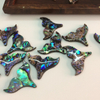 Natural Mother of pearl fish shape cutting cabochon jewelry pendant making tail shape abalone shell women necklace colorful