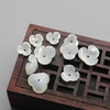 Natural Mother of pearl flower shape carving for earrings making colorful handmade small beans for chain DIY using women jewelry