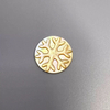 Natural Mother of pearl round cabochon design cutting for jewelry inlay making round snow design embossment black shell 