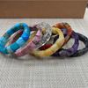 Natural Mother of pearl bracelet design agate women jewelry face cutting square shape design malachite stone fashion necklace 