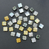 Natural Mother of pearl flower cutting double face for necklace design using clover shape yellow shell bracelet making DIY small 