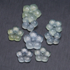 Natural Mother of pearl flower cutting earring design jade material chalcedony small beans rings inlay design making jewelry 