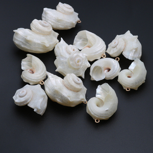 Natural Mother of pearl conch pendant small size original shell white shell women necklace design making cabochon cutting 