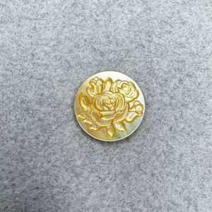 Natural Mother of pearl flower image cutting oval shape pendant embossment face for jewelry inlay making jesus design beads