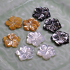 Natural Mother of pearl flower design cutting for earring yellow flower handmade pendant making small beads parts necklace 