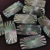 Natural Mother of pearl cabochon carving square shape for jewelry inlay design pendant making face cutting yellow shell cabochon