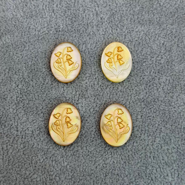 Natural Mother of pearl oval pendant design embossment cutting icons cabochon jewelry inlay design making black shell image