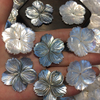 Natural Mother of pearl flower cutting earring design making big flower pendant using for bracelet women jewelry necklace making 