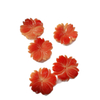 Natural Mother of pearl orange shell flower carving necklace design making jewelry inlay parts small flower for earring using 