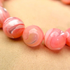 Natural Mother of pearl pink bracelet women jewelry fashion design big ball cabochon chain making red color earrings design 