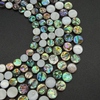 Natural Mother of pearl necklace abalone shell round shape chain for women design making beads parts DIY bracelet using 