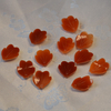 Natural Mother of pearl red leaf design earring making women jewelry DIY red conch shell handmade cutting beads small pendant