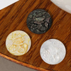 Natural Mother of pearl icons cutting cabochon pendant design for women jewelry making embossment white shell picture design